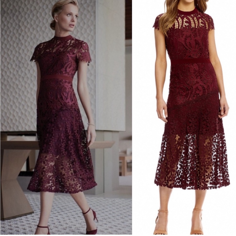 ANTONIO MELANI Macie Lace Red Dress
- Size 4